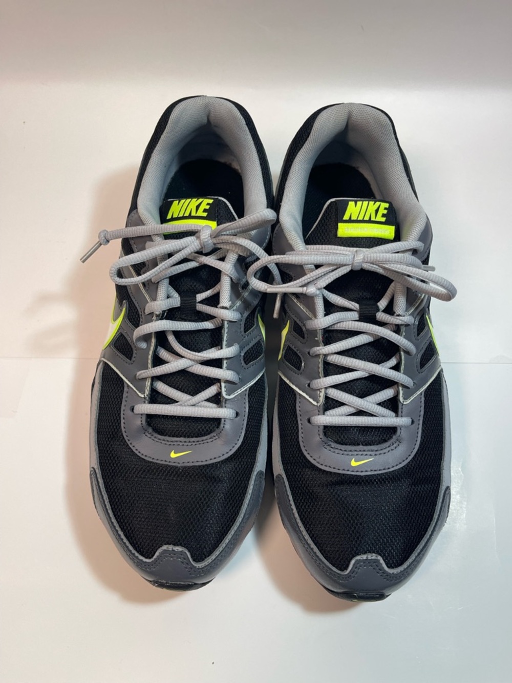 Nike Men’s Black & Gray Sneakers with Neon Yellow Accents